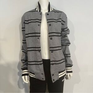 Brooklyn Cloth Varsity Jacket – Black/Gray – Men’s Small (Unisex)